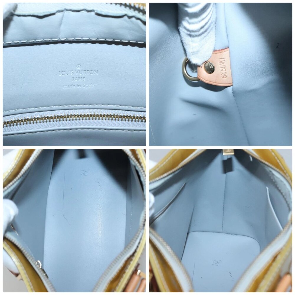 LOUIS VUITTON Monogram Vernis Houston Hand Bag Gris M91053 LV Auth ep9001 - Picture 15 of 16
